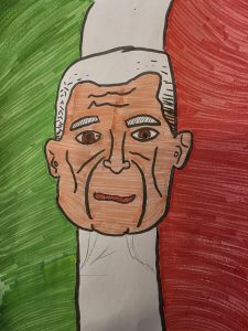 Disegno del Presidente realizzato durante il laboratorio