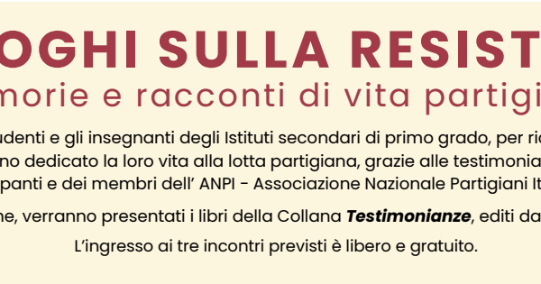 Dialoghi sulla resistenza. Tre incontri 8, 15 e 22 Maggio alla Biblioteca Pietro Thouar